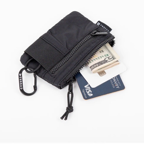 BRAND NEW- THREAD WALLET BLACK - ADVENTURE POUCH WALLET - Picture 3 of 11